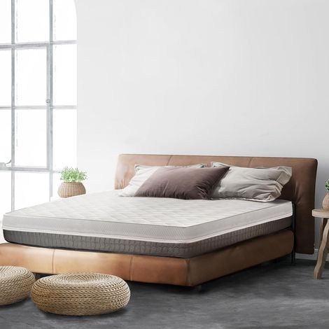 TANHK Materasso in Memory Foam, 160x200, 22cm, Da morbido a medio rigido, Spessore Rinforzato, Rivestimento 100% Cotone, Prodotto in Italia (1/5)