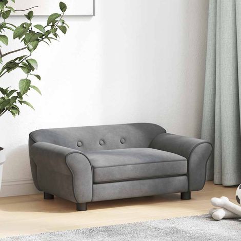Hundesofa Dunkelgrau 72x45x30 cm Plüsch vidaXL