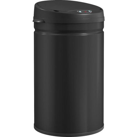 Poubelle de 30 litres à capteur et fermeture amortie, en acier inoxydable sans contact, pour une cuisine hygiénique. (1/5)