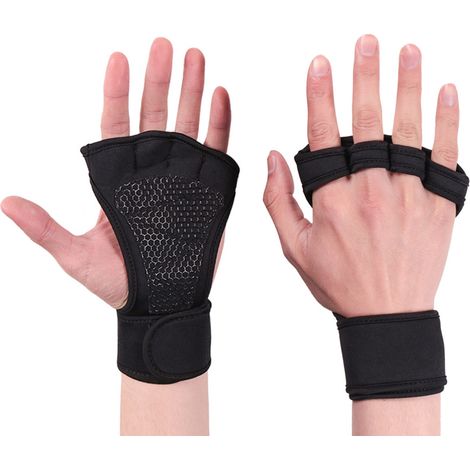 Gants d'entraînement de musculation avec bandes de poignet intégrées pour hommes et femmes - Idéaux pour la salle de sport (1/5)