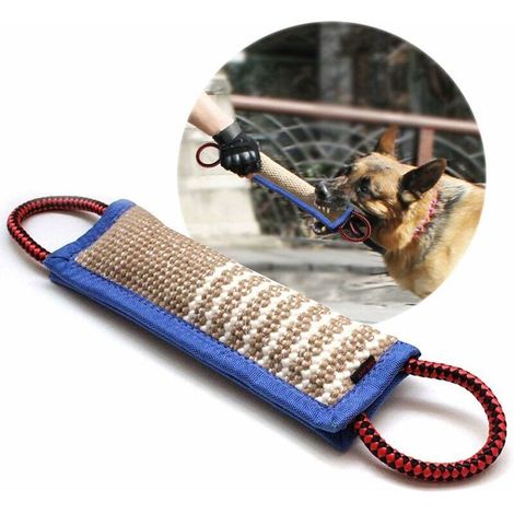 Boudin À Mordre Jouet Pour Chien, 30 cm, 2 Anses,En Tuyaux De Lance À Incendie - Dummy Rouleau d'Apprentissage Flottant - Robuste Boudin Mordant Chien, Ensoleillé (1/5)
