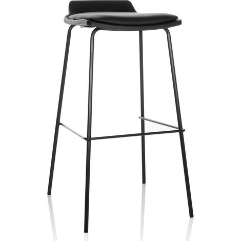 Barhocker / Tresenhocker LONSO 10 Sitzauflage Kunstleder schwarz hjh OFFICE (1/5)