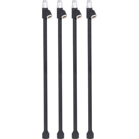 Mandrin à Air de 14 pouces, 1/4 pouces FNPT, portée étendue, pied droit, gonflage de pneus à double tête pour compresseur de camion RV, 4 pièces (1/5)