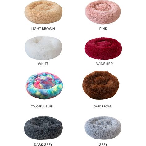 Panier rond en peluche douce pour chats et petits chiens