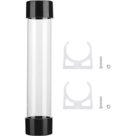 Réservoir d'eau cylindrique transparent 240mm pour refroidissement PC, design pratique