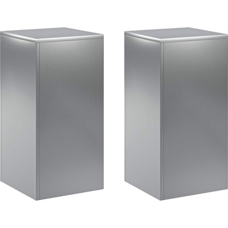 Pflanzenständer 2 pcs Silber 30 x 30 x 60 cm Edelstahl vidaXL