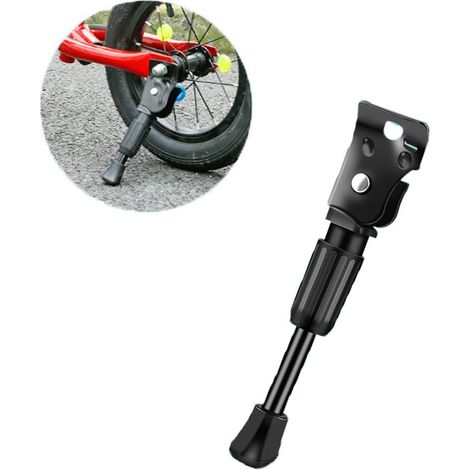Béquille latérale pour vélo enfant 12 pouces, support simple pour vélo, VTT et vélo électrique, facile à installer, accessoire vélo enfant, noir (1/5)