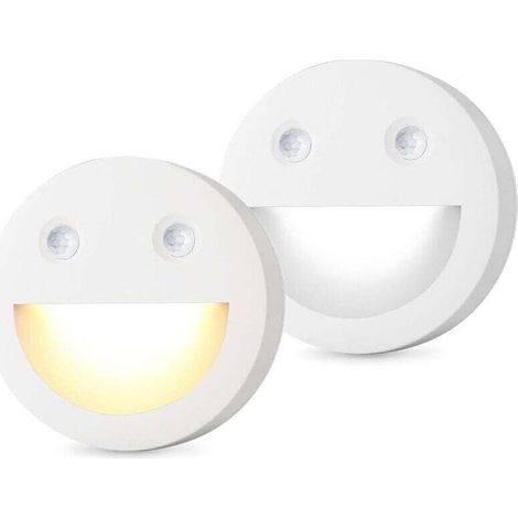 Veilleuses LED avec détecteurs de mouvement, ensemble de deux pièces, adaptées aux escaliers ou aux couloirs, températures de couleur de 2700K et 5000K respectivement, éclairage anti-éblouissement, al (1/4)
