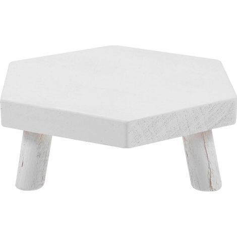 Support en bois pour plantes, tabouret multifonctionnel blanc pour plantes (1/5)
