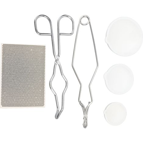 Kit de fusion de métaux 6 pièces avec creusets en céramique et quartz (100 g, 250 g, 500 g) pour or, argent et cuivre.