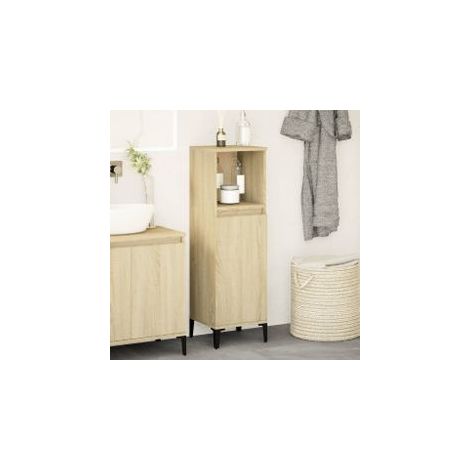 Armoire salle de bain chêne sonoma 30x30x100 (1/5)