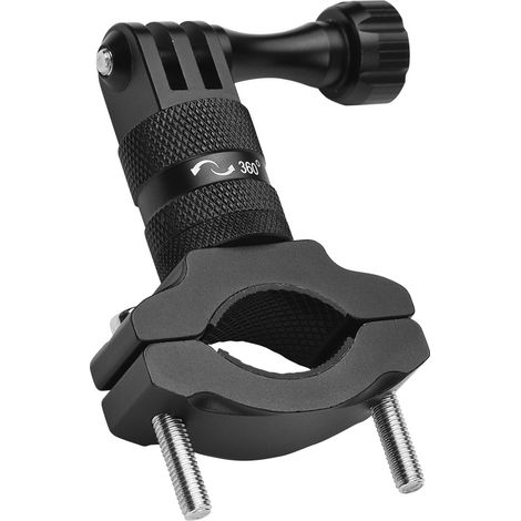 Support de guidon de vélo en alliage d'aluminium, fixation rotative à 360° pour caméra d'action YI Osmo 9/8/7/6/5/4 et autres caméras d'action. Accessoire de remplacement. (1/4)