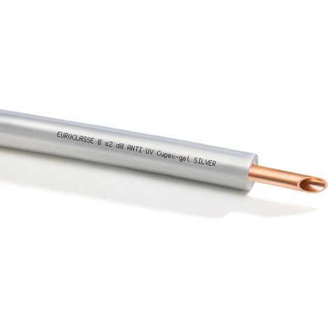 Tubo di rame CUPEX GEL SILVER  ø3/4" x 1 (d. 19,05 mm) isolato da una guaina - Spessore nominale isolante 9 mm (prezzo a metro - minimo acquistabile 50 metri e multipli) (1/3)