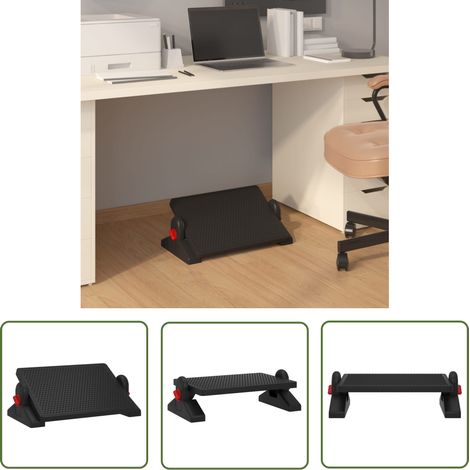 The Living Store Repose-pieds Noir 50x30,5x17 cm - Repose-pieds - Tabouret - Pouf - Chaise Relaxante - Confort (1/5)