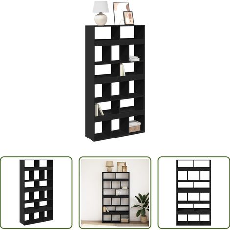 Bücherregal Holz - Bücherregal Schwarz 100x33x187,5 cm Holzwerkstoff (1/5)