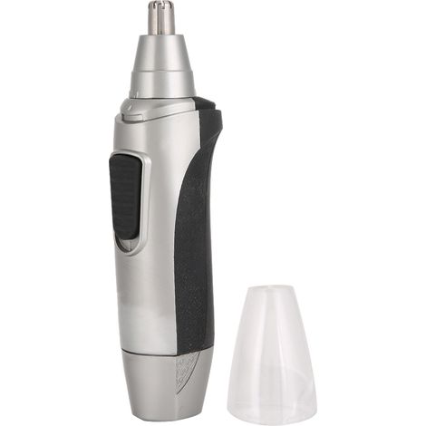 Tondeuse électrique multi-usage pour poils du nez et des oreilles, coupe-barbe et rasoir, argenté, outil de soin masculin, finition précise, sans douleur, rechargeable, accessoire d'hygiène pratique. (1/5)