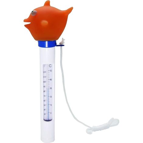 Teksome Thermomètre Flottant - Thermomètre d'Eau Étanche pour Piscine Extérieure,Facile à Lire Étanche Portable Accessoires de Bain pour (1/5)