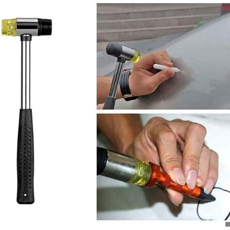Marteau multifonction – Tête en résine et caoutchouc – 35 mm – Pour travaux professionnels et bricolage (1/4)