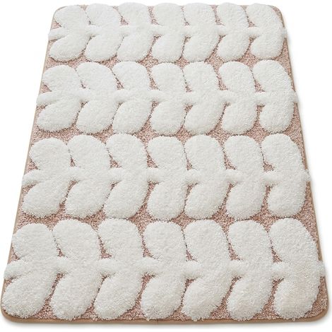 Tappeto bagno antiscivolo asciugatura rapida 61x92 cm Bianco (1/5)