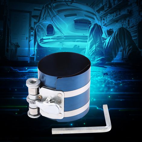 Installation d'un compresseur de segments de piston de moteur automobile de 3 pouces avec outil à cliquet 53 mm-125 mm (1/5)