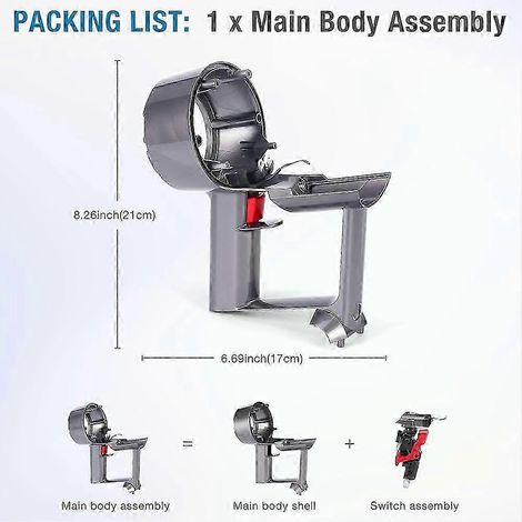 Ersatzteil für Dyson V11 SV14 Hauptgehäuse-Motor-Zyklon-Baugruppe, Teilenummer 970142-0 Hwy