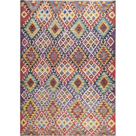 Tappeto rettangolare antiscivolo in cotone multicolor Antalya KILI09