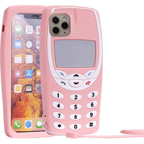 Cette coque de téléphone rétro 3D pour iPhone présente un design rétro 3D unique inspiré des dessins animés, une matière en silicone souple, une protection antichoc, un nettoyage facile et une grande (1/2)