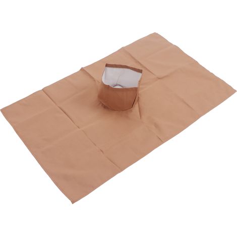 Drap de table de massage en pur coton, simple et lavable, pour salon de beauté, couleur beige clair, 50 x 80 cm / 19,7 x 31,5 pouces (1/5)