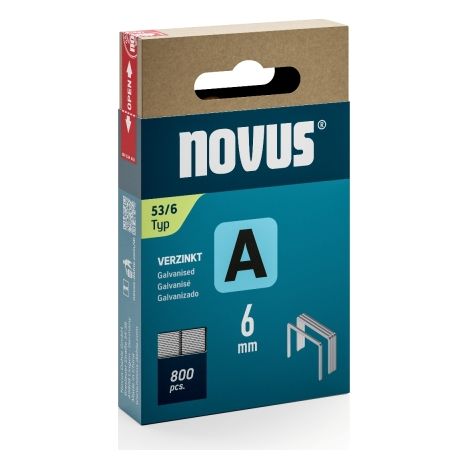 Grapas Novus type 53 800 piezas 6 mm largo