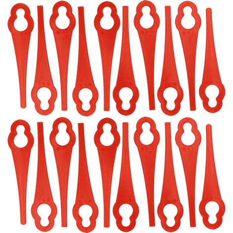 vhbw 20x Replacement Blade compatible with Bosch ALM 28, ART 23 Accutrimm, ALM 30 Cordless Strimmer - Cutter Blades, Red, plastic / nylon