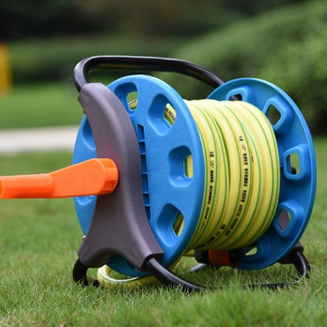 Chariot dévidoir de tuyau d'arrosage portable pour jardinage extérieur (1/5)