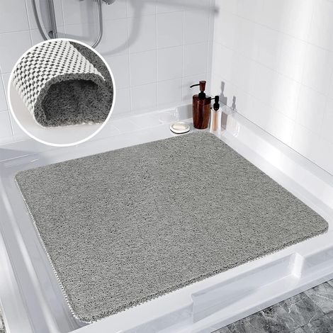 Duschmatte rutschfest 80x80 cm, Weich Komfort, Badematte Dusche, Antibakterielle Badematte mit Ablauflöchern, rutschfeste Duschmatten für Badewanne und Nassbereiche