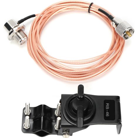 Support de montage d'antenne mobile pour voiture RB46 et ligne d'alimentation Accessoires radio bidirectionnelle 4,5 m 14,8 pi (RB46) (1/5)