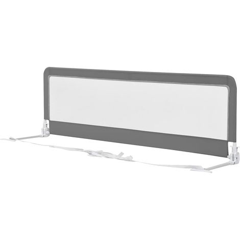 GOPLUS Barrière de Lit pour Bébé, 180 cm x 37 cm x 56 cm, Garde-Corps de lit, Système de Sécurité d'Ancrage Renforcé, Gris (1/5)
