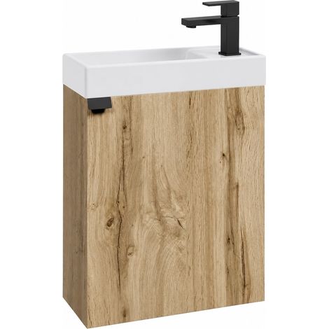 Badplaats Mobile Lavamani Keno 50 x 23 cm - Rovere - Mobile con Lavabo (1/5)