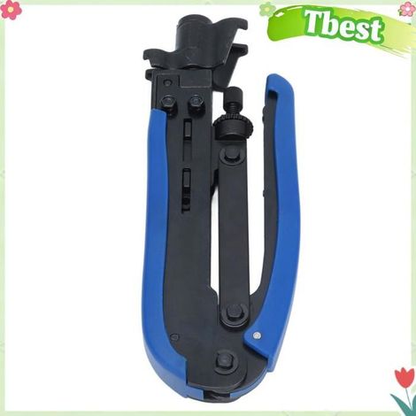 Tbest outil de connecteur F Outil de Connecteur de Câble Outil de Compression Réglable, Pince à Sertir de Câble bricolage sertir (1/5)