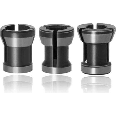 Kit de 3 Têtes Mandrin à Pince HSS - Adaptateurs pour Perceuse et Fraiseuse, Conversion Facile pour Outils de Menuiserie (1/5)