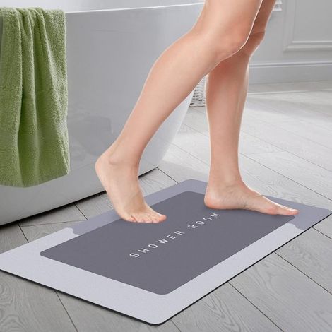 Trade Shop - Mat De Baño Antideslizante Diatomite Diatomite House Cocina Sala De Cocina 40x60 Cm - (1/5)