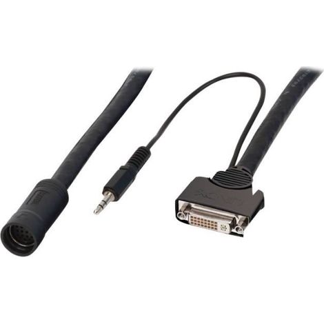 Câble vidéo-audio - LINDY - DVI Femelle & Audio - 25 cm - STP - Noir