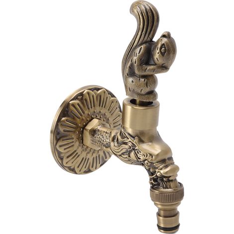 Robinet en cuivre à filetage femelle G1/2, motif écureuil et dragon, idéal pour lavabo et salle de bain. Décoration intérieure pour évier et vasque. (1/5)