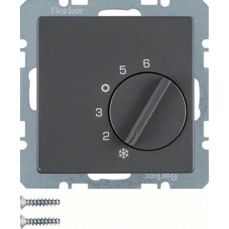 Berker Regolatore di Temperatura Q.1/Q.3 Antracite Termoplastica