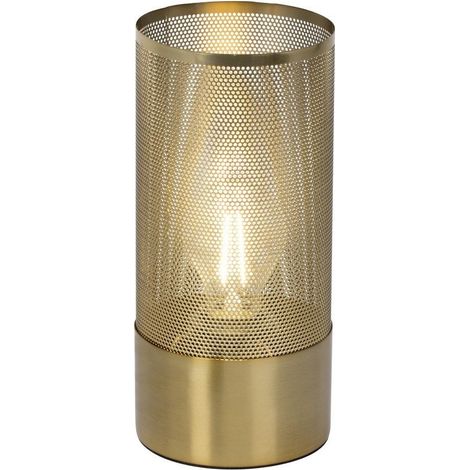 BRILLIANT lampe de table Gracian laiton brossé 1x A60, E27, 60W, lampes normales gf non spécifiées. Convient aux lampes LED Avec interrupteur à cordon (1/3)