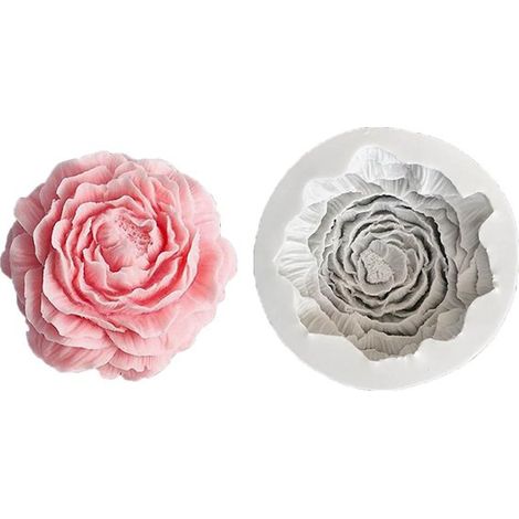 Moule 3D en Siliconen pour savon fait main, moule en Siliconen pour Faire du savon , moule en forme de fleur, 9,3 x 9,3 x 3,6 cm, pour la fabrication de jolies Bougies, moules en résine pour Bougies p (1/3)