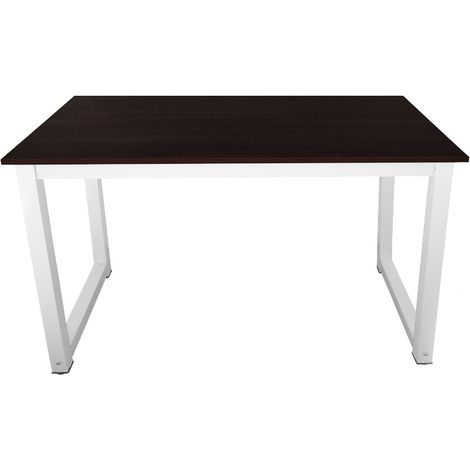 Bituxx Schreibtisch Computertisch Bürotisch Officetisch PC Tisch Desk Table 120x60cm (Weiss/Wallnuss Schwarz)