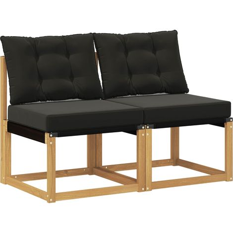 Maison Exclusive - 2 Stück Outdoor Mittelsofa