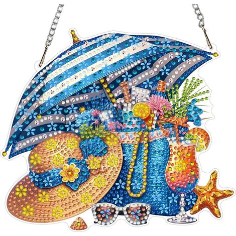 Diamond Painting Anhänger Sommer-Set für Fenster & Wanddeko