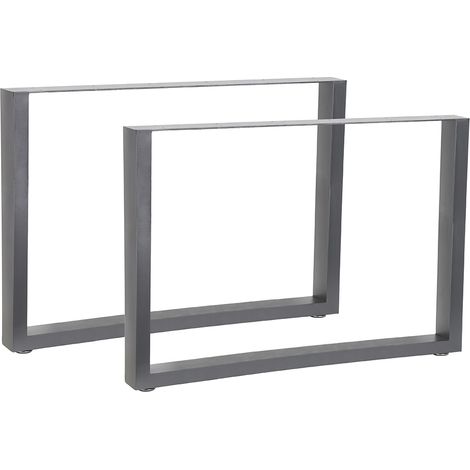Melko set de 2 chemins de table en profilés carrés 100 x 72 cm Pieds de table Pieds de meubles Design industriel Pieds de table avec protections de sol (1/5)
