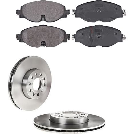 KIT FRENI ANTERIORI compatibile con VW GOLF VI CABRIOLET (517) - DISCHI + PASTIGLIE OEM: P 85 126 / 17521 , 17558 , 17559 /SOSTITUZIONE DIRETTA/BASSA POLVERE/SILENZIOSO (1/5)