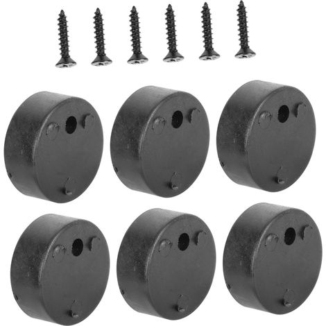 Set de 5 Pièces de Porte de Grange en Pom Noir Anti-déraillement pour Fonctionnement Stable et Protection des Portes Coulissantes (1/5)