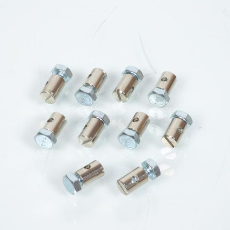 Lot de 10 serre câble de gaz à vis 6x9mm pour mobylette (1/2)